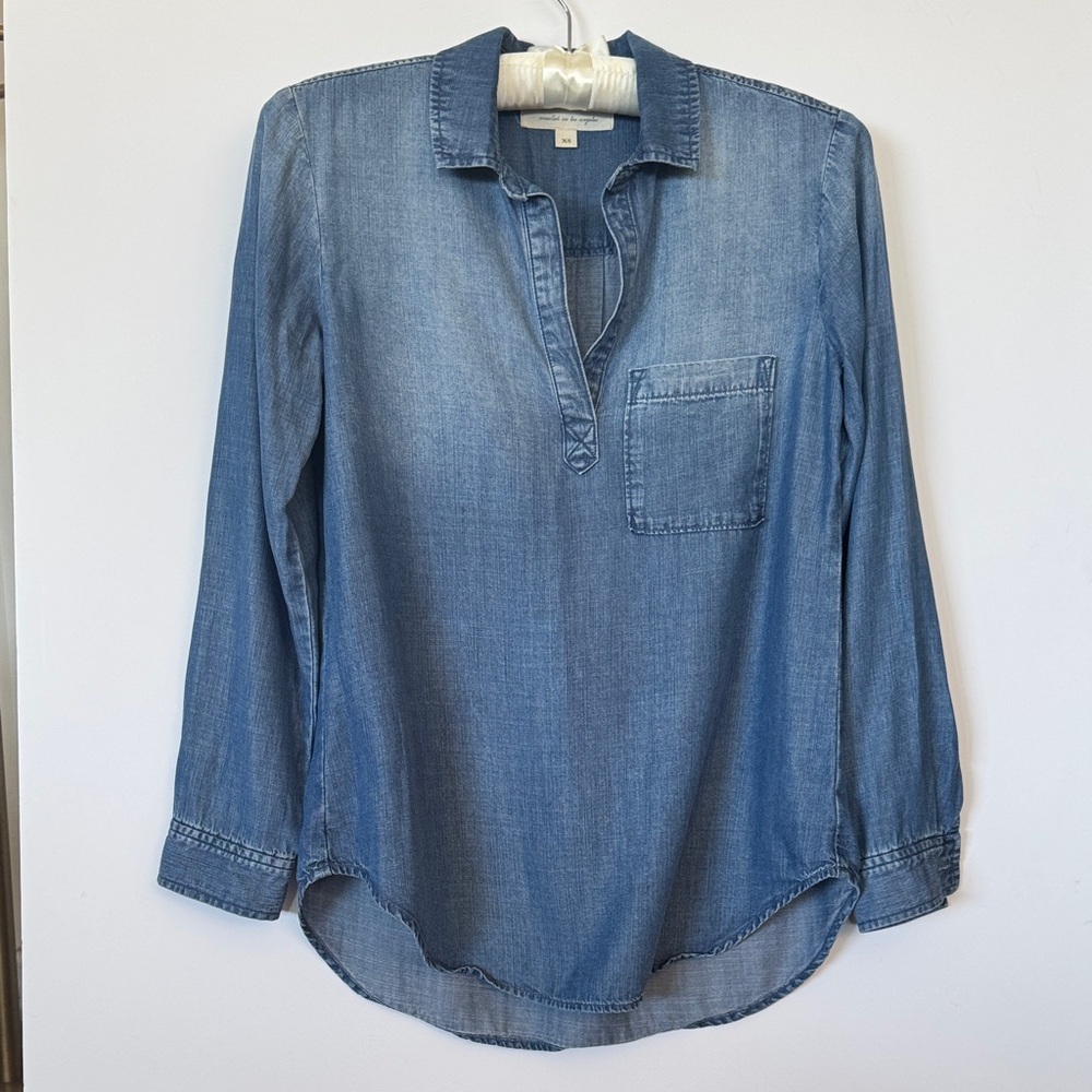 Cloth & Stone Blue Light Denim Shirt